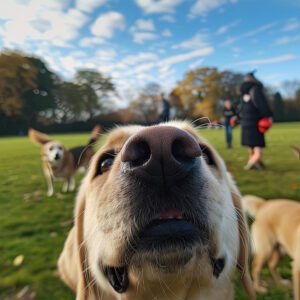 Dog park poop free zone by POOP 911 pooper scooper service.